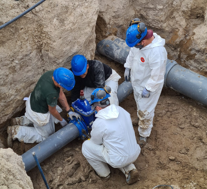 empalme de agua potable